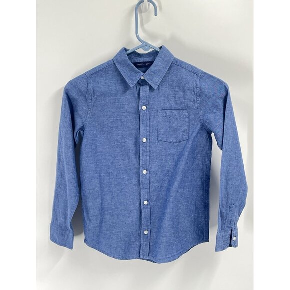 Janie and Jack Bundle of 4 Button Up Linen Collared Shirts Sz 8 - Picture 9 of 10